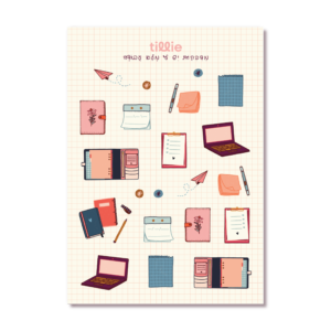 דף מדבקות יש לי מלא עבודה תילי מוצר