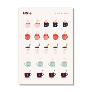 דף מדבקות מינימי קפה תילי מוצר