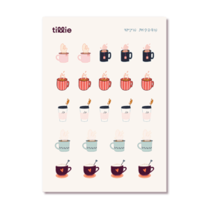 דף מדבקות מינימי קפה תילי מוצר